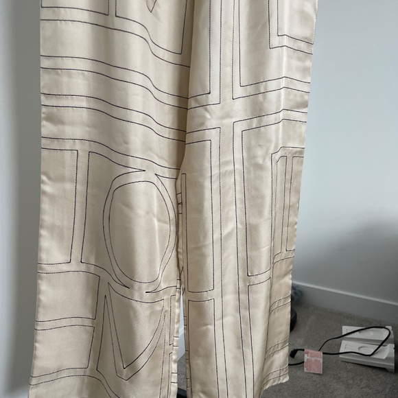 Toteme Silk Monogram Trouser Brand New Size 42 - Picture 2 of 5